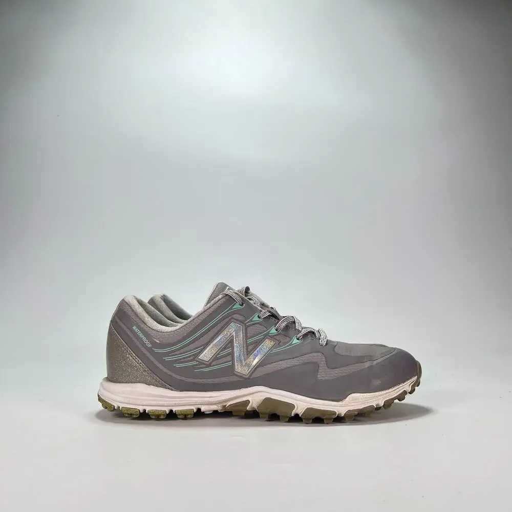 New Balance Minimus Grey Mint Waterproof Lace Golf Shoes NBGW1005 Women's Size 7